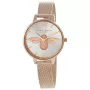 Olivia Burton Women's Watch OB16AM161 34mm Rose Gold Stainless Steel Case Grey Leather Strap Abstract Floral Dial
