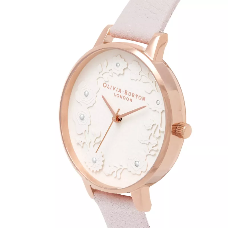 Olivia Burton Women's Watch OB16AR01 30mm Rose Gold Stainless Steel Mesh