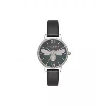 OLIVIA BURTON Women's Watch OB16BB13 30 mm Black Dial Leather Strap
