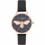 Olivia Burton Women's Watch OB16FB13 (30 mm) - Rose Gold Tone, Grey Leather, Floral Dial