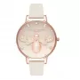 OLIVIA BURTON Women's Watch OB16GB10 34 mm Grey Glitter Dial Leather Strap