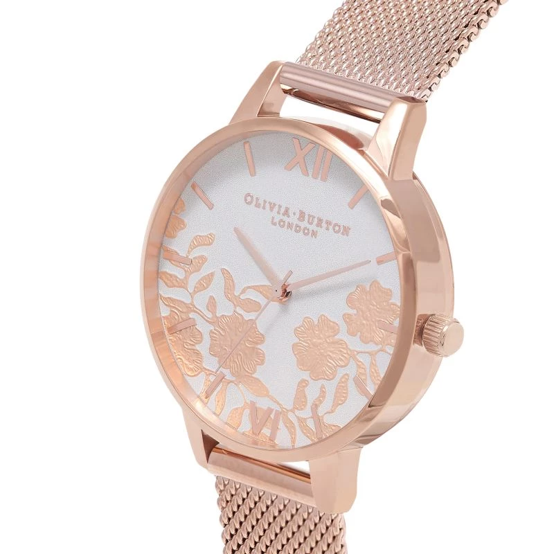 Olivia Burton Women's Watch OB16MV79 38mm Rose Gold Stainless Steel Mesh