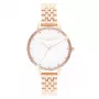 OLIVIA BURTON Women's Watch OB16RB21 34mm Rose Gold Stainless Steel Grey Leather