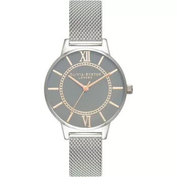 OLIVIA BURTON Women's Watch OB16WD86 34mm Rose Gold Stainless Steel Mesh