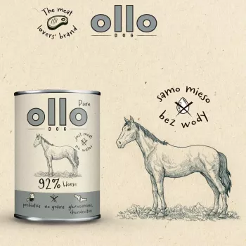 OLLO Pure Horse Mono Wet Dog Food 850g