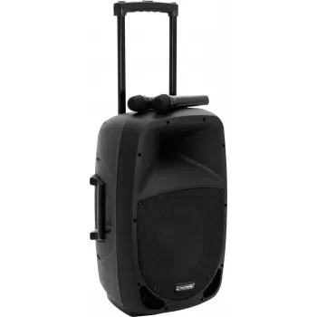 Omnitronic MES-12BT2 Wireless PA System with Bluetooth, USB/SD, 2 UHF Mics, Trolley 13106955