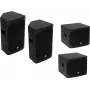 OMNITRONIC PA Set AZX Passive M - 2x 10 inch Passive PA Speakers, 150W RMS/300W Peak Each, 8 Ohm, Plywood, Black 20000528