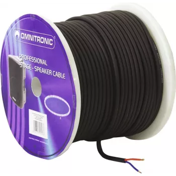 OMNITRONIC Speaker Cable 2x1.5 mm² 50 m Black Tread-Resistant 3030011L