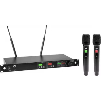 OMNITRONIC UHF-602 2-Channel Wireless Microphone System 823-832/863-865 MHz 13063602