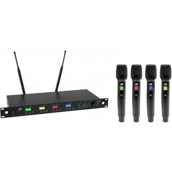 OMNITRONIC UHF-604 4-Channel UHF Wireless Microphone System 520-554 MHz 13063605