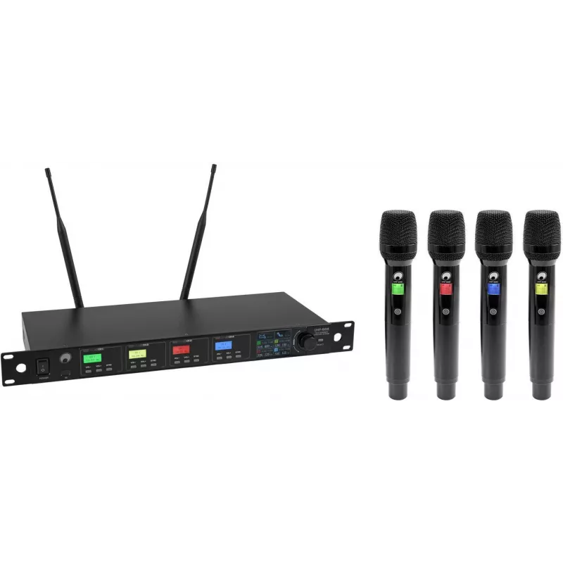 OMNITRONIC UHF-604 4-Channel UHF Wireless Microphone System 520-554 MHz 13063605