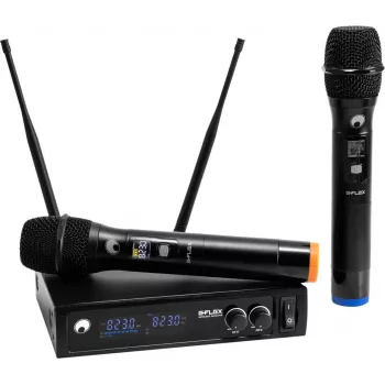 OMNITRONIC UHF E-FLEX 2 Dual Channel Wireless Microphone System, 823-832/863-865 MHz 13063370