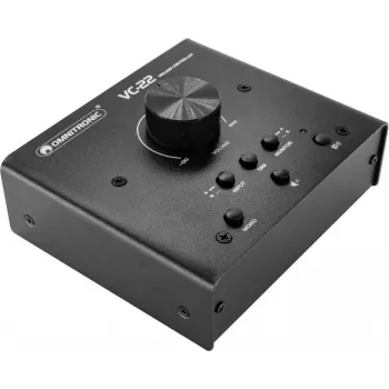 OMNITRONIC VC-22 Active Volume Controller, Stereo, Wall-Mount, White 10355797