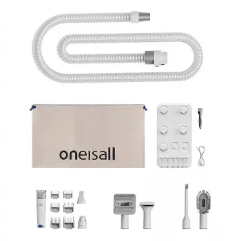 Oneisall LM2 Pet Grooming Kit with Vacuum, 9000Pa Suction, 5-in-1, for Dogs & Cats