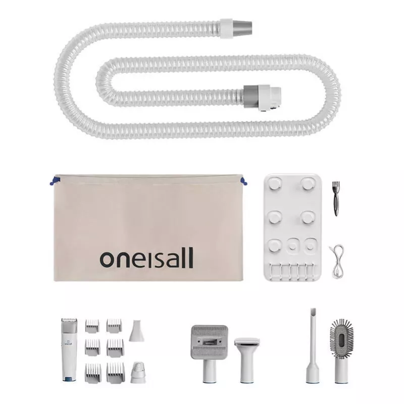 Oneisall LM2 Pet Grooming Kit with Vacuum, 9000Pa Suction, 5-in-1, for Dogs & Cats