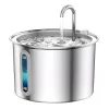 Oneisall Stainless Steel Fountain / Drinker for Dog and Cat, 3.2L, Triple Filtration, Ultra-Quiet Pump