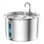 Oneisall Stainless Steel Fountain / Drinker for Dog and Cat, 3.2L, Triple Filtration, Ultra-Quiet Pump