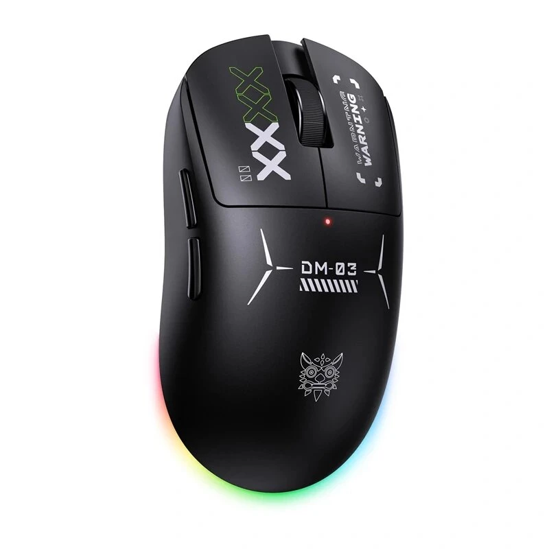 ONIKUMA DM03 RGB Gaming Mouse – Wired Optical 6400 DPI, 7 Programmable Buttons, Right-Handed Ergonomic Design, Black