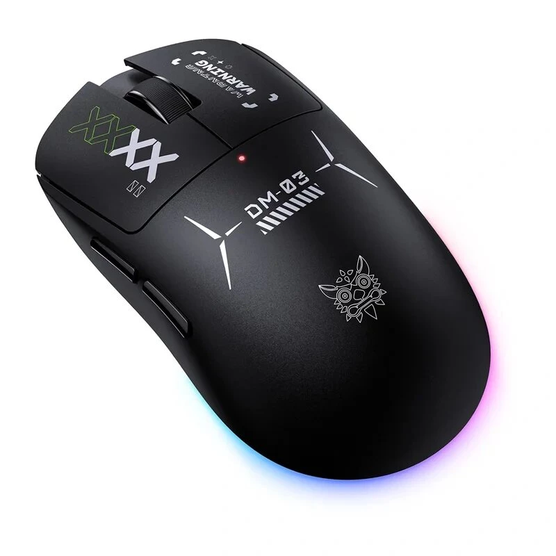 ONIKUMA DM03 RGB Gaming Mouse – Wired Optical 6400 DPI, 7 Programmable Buttons, Right-Handed Ergonomic Design, Black
