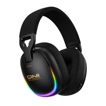 ONIKUMA GT805 Wired Gaming Headset with RGB LED, 50mm Drivers, Flexible Mic (Black)