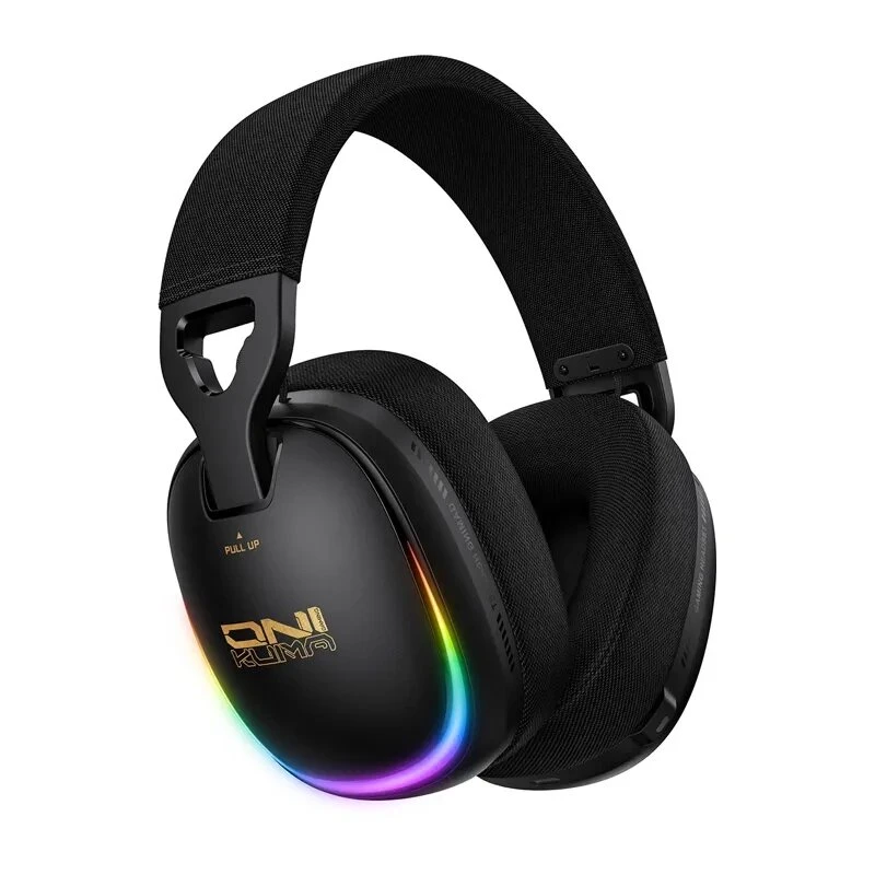 ONIKUMA GT805 Wired Gaming Headset with RGB LED, 50mm Drivers, Flexible Mic (Black)