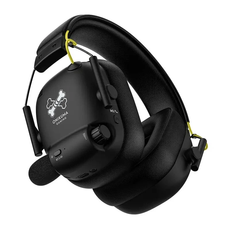 ONIKUMA GT888 Gaming Headphones (Black) - Wired Over-Ear RGB Headset with 50mm Drivers, 3.5mm & USB
