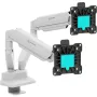 ONKRON G160-BW Single Monitor Desk Mount for 13-32 inch Screens, White/Black