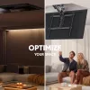 ONKRON N3LE-B Heavy-Duty Ceiling Mount for 50-75 Inch Screens, 68 kg, 360° Swivel, VESA up to 800x400, Black