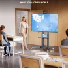 ONKRON TS1571-G Mobile TV Stand for 32-75 inch TVs, 50 kg Load Capacity, Graphite, Height Adjustable