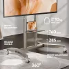 ONKRON TS1871-C Mobile TV Stand for 55-90 Inch Screens, Champagne, Height Adjustable, VESA up to 800x500, 90.9 kg Capacity