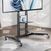 ONKRON TS1871-G Mobile TV Stand for 55-90 inch Displays, Graphite