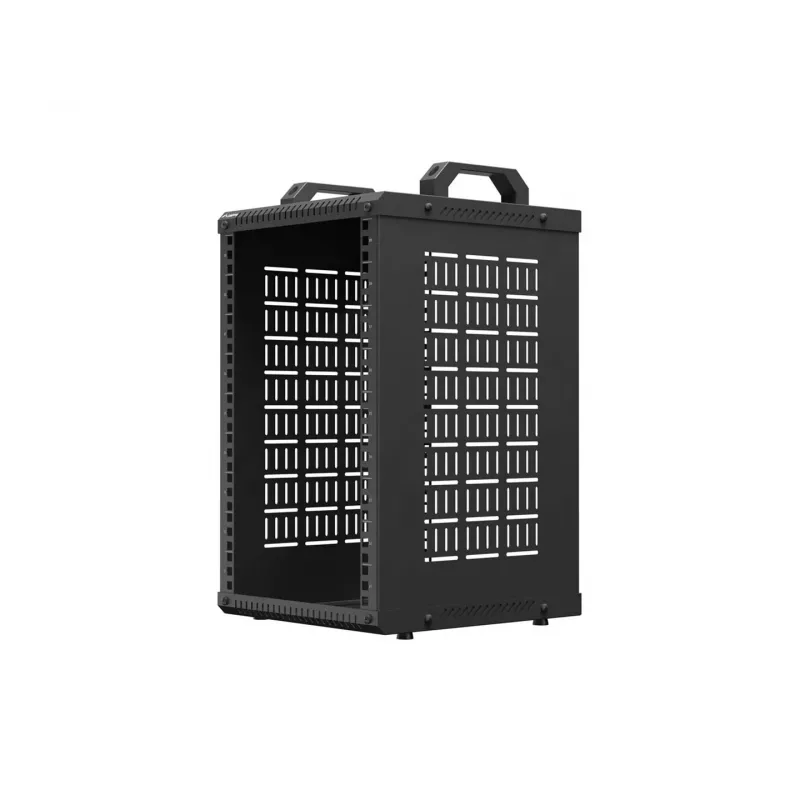 Open Rack 10 9U 280x300 Black Wall-Mount Open Frame Rack
