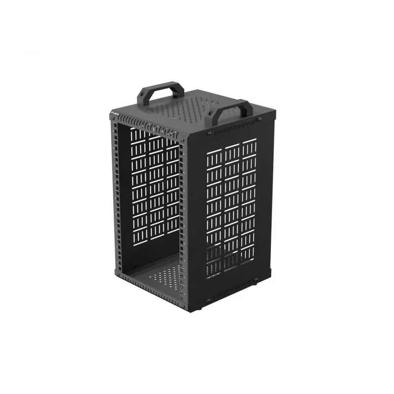 Open Rack 10 9U 280x300 Black Wall-Mount Open Frame Rack