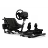 Oplite 104317 NitroKart V2 Racing Cockpit – Black Steel Sim Racing Rig with Reclinable Bucket Seat