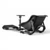 Oplite 104317 NitroKart V2 Racing Cockpit – Black Steel Sim Racing Rig with Reclinable Bucket Seat