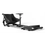 Oplite 104317 NitroKart V2 Racing Cockpit – Black Steel Sim Racing Rig with Reclinable Bucket Seat