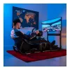 Oplite Nitrokart Monitor Stand V2 Black - Single Monitor Floor Stand for Flight & Racing Simulators, 49 inch Max, VESA 75x75 to 200x200, Height Adjustable 700-1000mm, Tilt/Swivel/Rotation, Steel