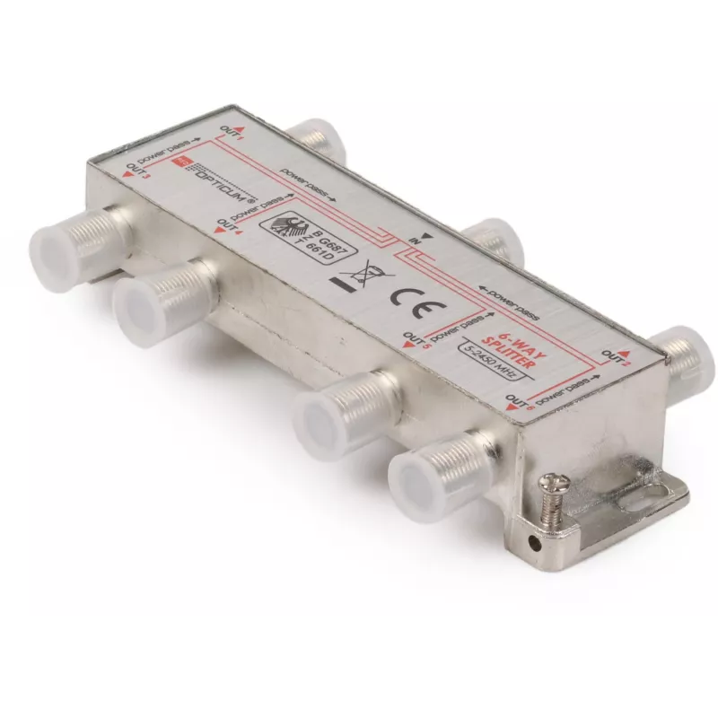 OPTICUM 1x6 DVB-T/SAT Signal Splitter 5-2400 MHz