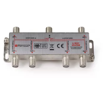OPTICUM 1x6 DVB-T/SAT Signal Splitter 5-2400 MHz