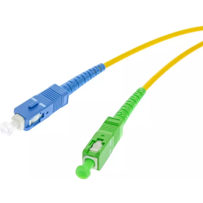 OPTIX Single-Mode Fiber Optic Patch Cord SC/UPC to SC/APC Simplex 1m LSZH Yellow