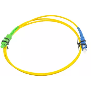 OPTIX Single-Mode Fiber Optic Patch Cord SC/UPC to SC/APC Simplex 1m LSZH Yellow