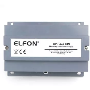 OPTOMA OP-H4v4 DIN Rail M-Bus Level Converter with RS-232/RS-485, 24V AC/DC, up to 20 M-Bus Slaves