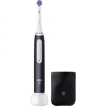 Oral-B iO White Clean Electric Toothbrush, Black/White with Travel Case