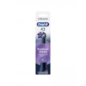 Oral-B iO Whitening Replacement Brush Heads, 4-Pack, Black