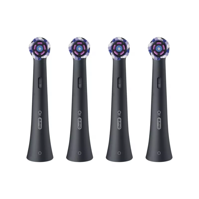 Oral-B iO Whitening Replacement Brush Heads, 4-Pack, Black