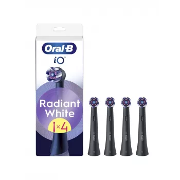 Oral-B iO Whitening Replacement Brush Heads, 4-Pack, Black