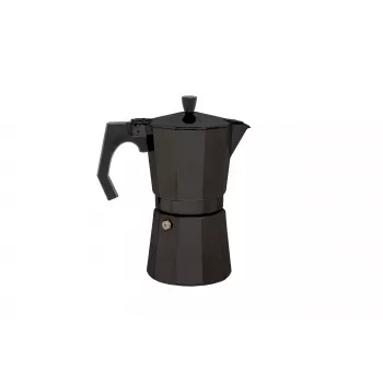 Origin Outdoors Bellanapoli Espresso Maker Stovetop Moka Pot 3 Cups Black