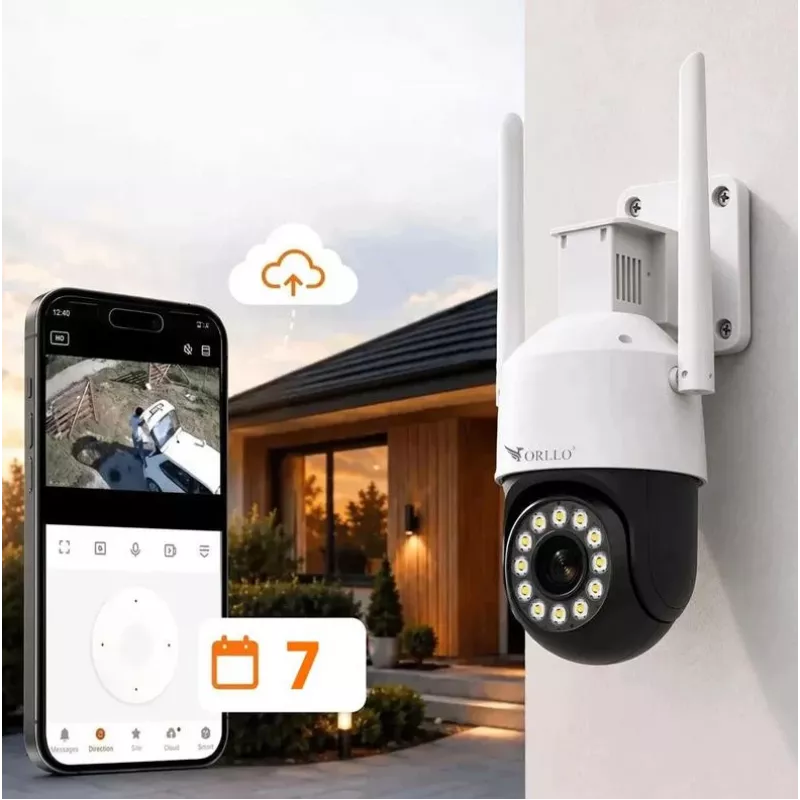ORLLO TZ11 4K 8MP PTZ IP Camera with Wi-Fi and 4G LTE, Tuya Smart, Pan-Tilt, Outdoor Security