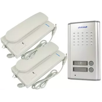 ORNO OR-DOM-RL-903 Wired Video Intercom Kit with 7-Inch LCD Monitor, Aluminum Alloy Outdoor Panel, IR Night Vision, 4-Wire Connection