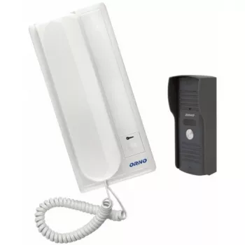 ORNO OR-DOM-RL-913 Audio Intercom System, 2-Wire, Surface Mount, Silver/Grey and White